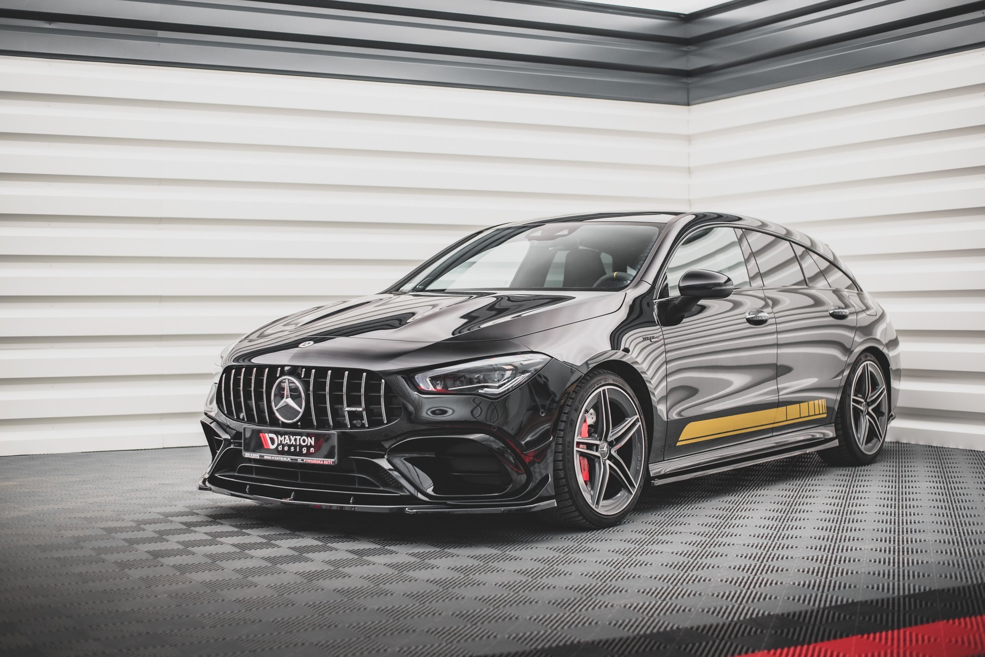 Street+ Spoilerlippe Front Ansatz V.3 passend für Mercedes-AMG CLA 45 Aero C118 schwarz Hochglanz