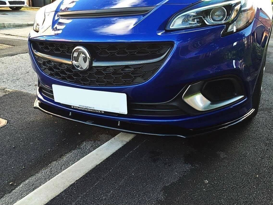 Street+ Spoilerlippe Front Ansatz passend für Opel Corsa E OPC / VXR schwarz Hochglanz