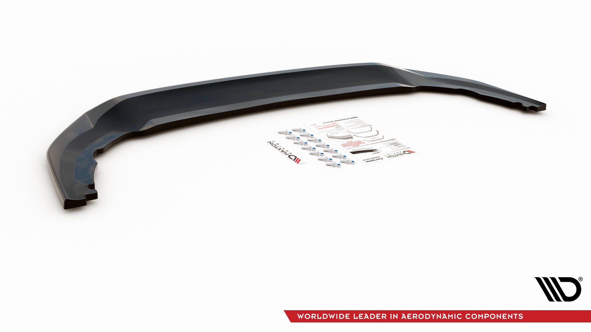 Street+ Spoilerlippe Front Ansatz V.3 passend für VW Golf GTI Clubsport Mk8 schwarz Hochglanz