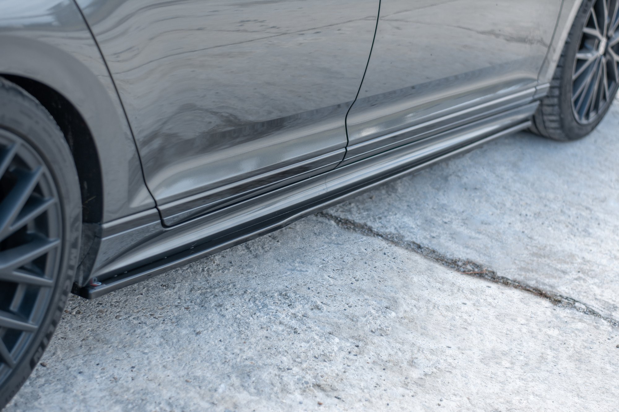 Seitenschweller Ansatz für VW Passat R-Line B8 schwarz Hochglanz