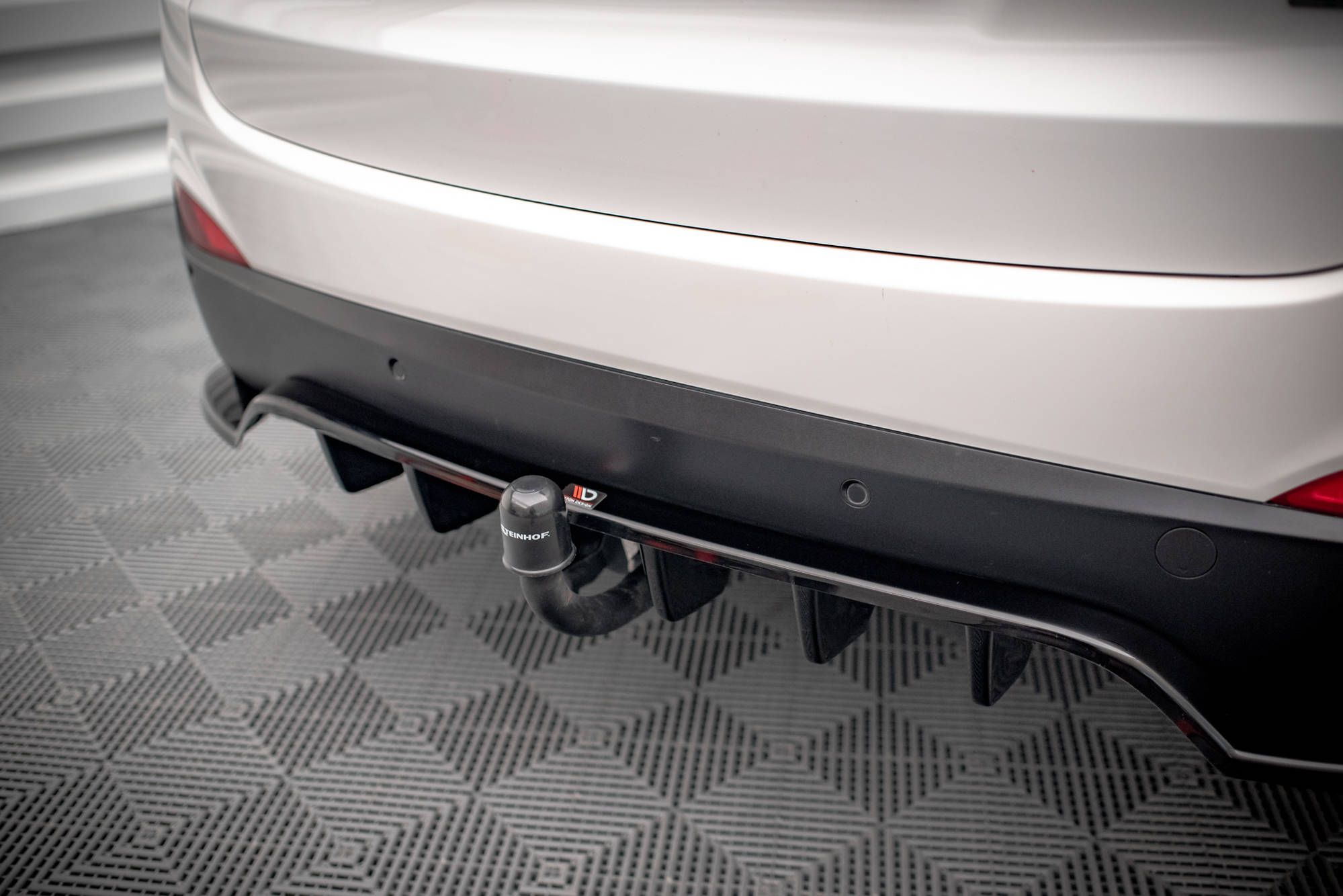 Street+ Mittlerer Diffusor RACE Heck Ansatz passend für Hyundai ix35 Mk1 schwarz Hochglanz