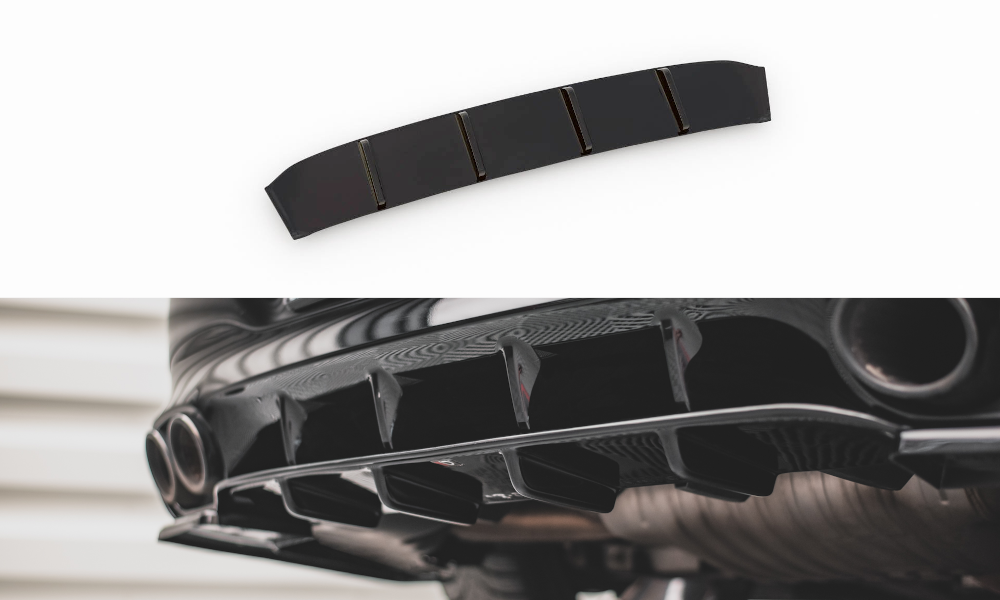 Street+ Heck Ansatz Diffusor passend für Mercedes-AMG CLA 35 Aero / 45 Aero C118 schwarz Hochglanz