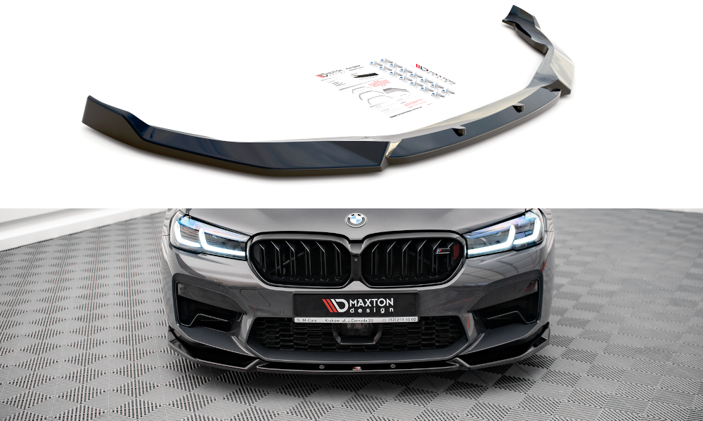 Street+ Spoilerlippe Front Ansatz V.1 passend für BMW M5 F90 FL schwarz Hochglanz