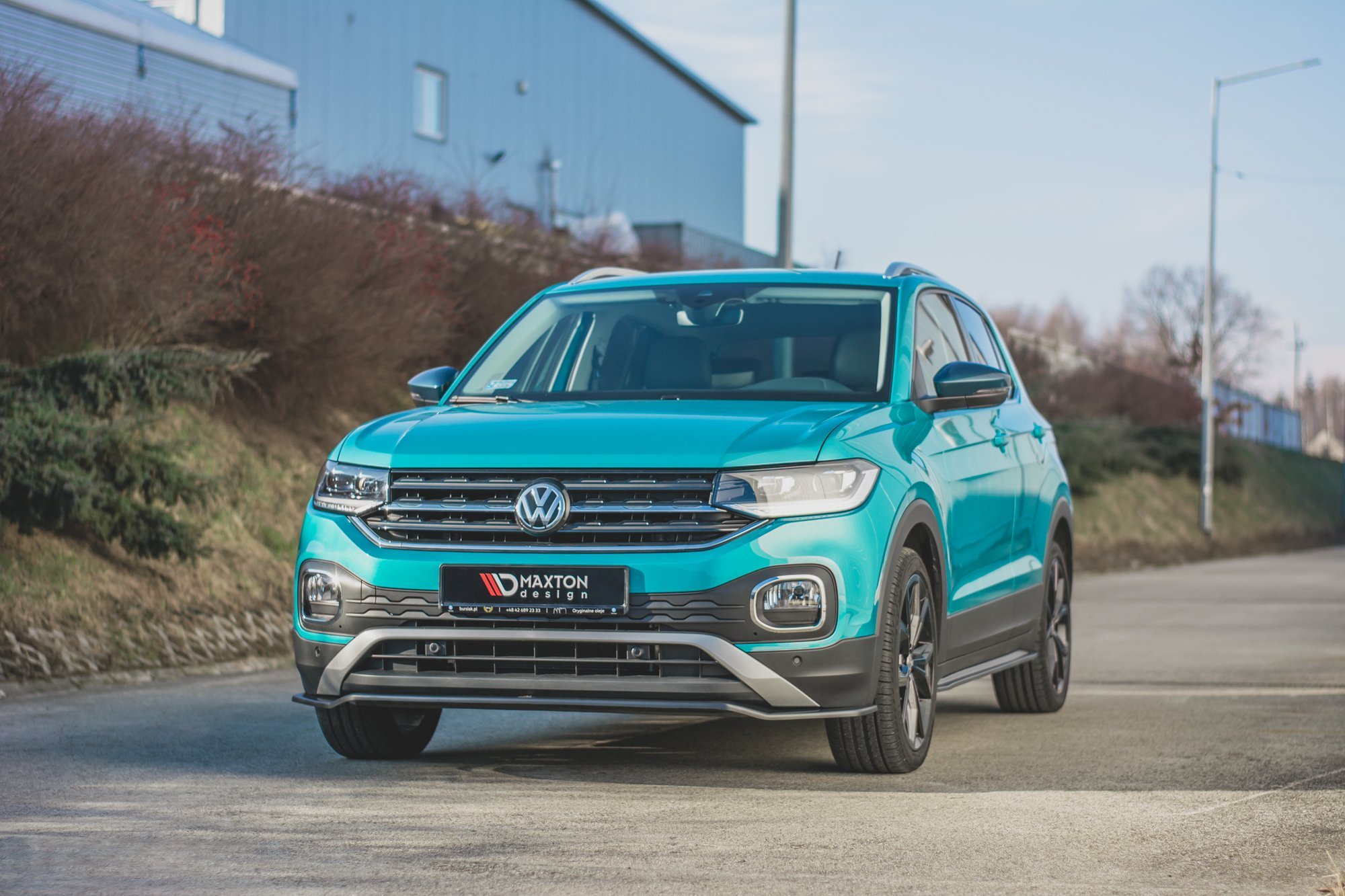 Front Ansatz für VW T-Cross schwarz Hochglanz