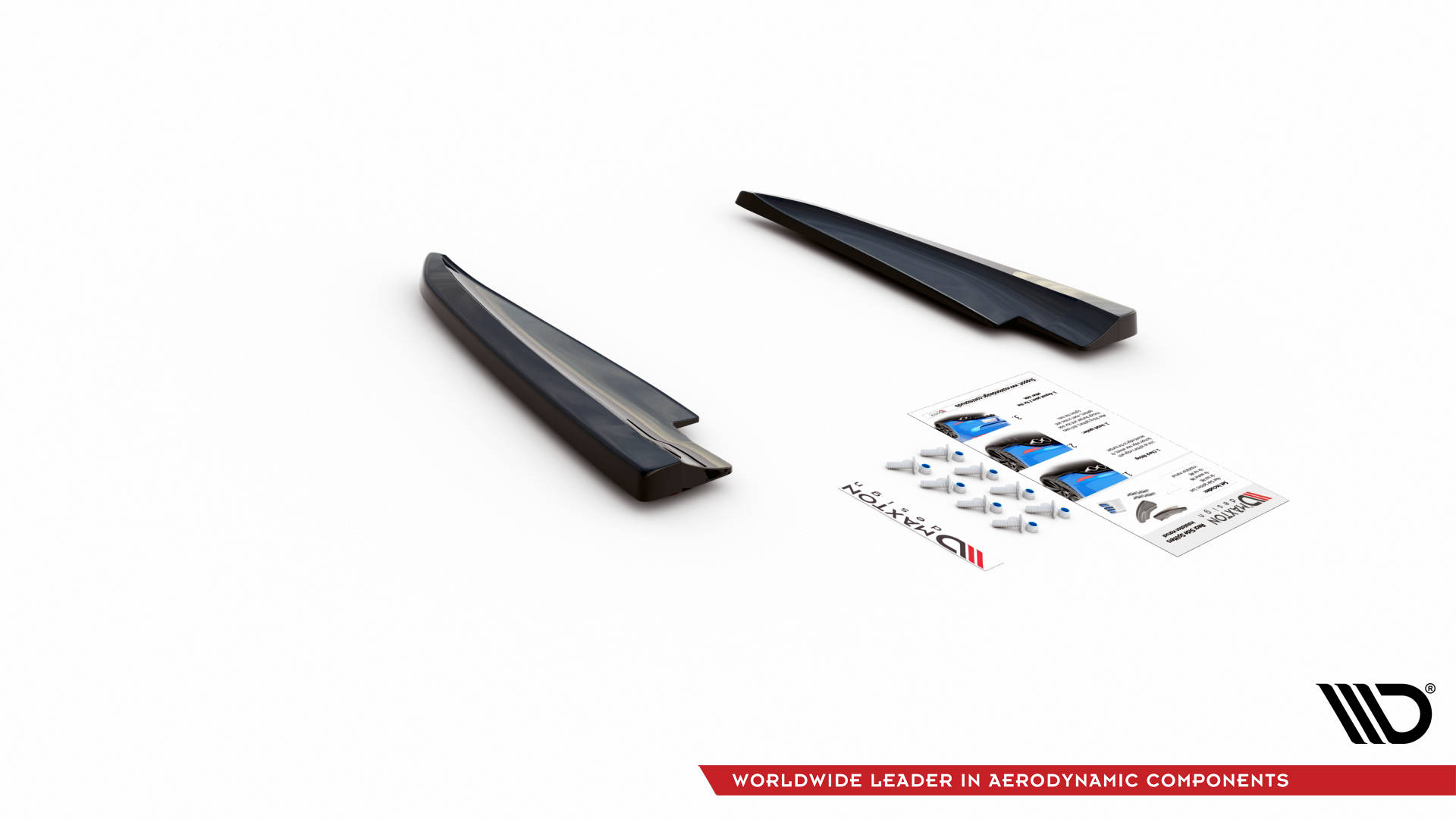 Diffusor Flaps passend für Maserati Ghibli Mk3 schwarz Hochglanz
