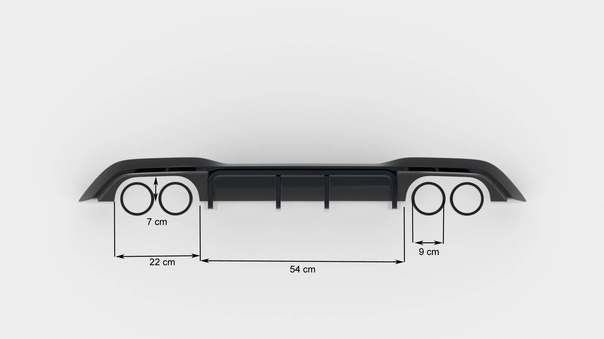 Street+ Heck Ansatz Diffusor passend für BMW M2 F87 schwarz Hochglanz