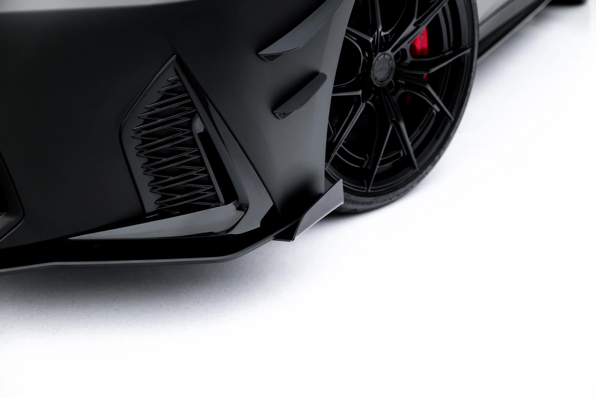 Frontlippe + Flaps passend für Lexus IS 500 Mk3 Facelift 2 XE30 schwarz Hochglanz