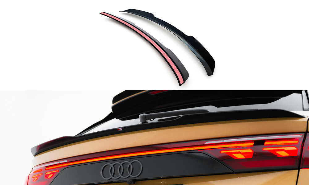 Niedriger Spoiler CAP V.1 für Audi RSQ8 Mk1 Facelift schwarz Hochglanz