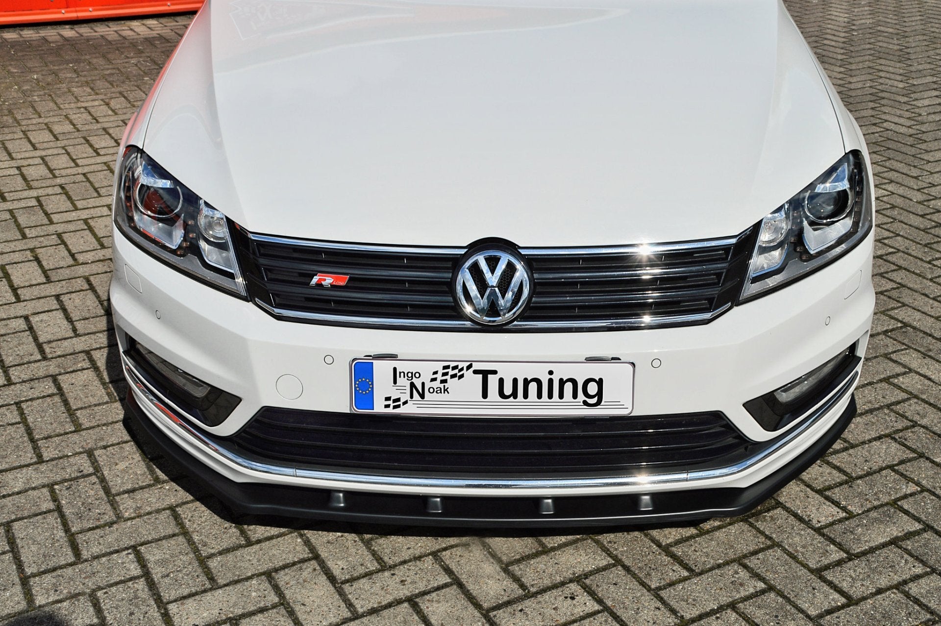 Cup Frontspoilerlippe für VW Passat 3C B7 R-Line Schwarz Glanz