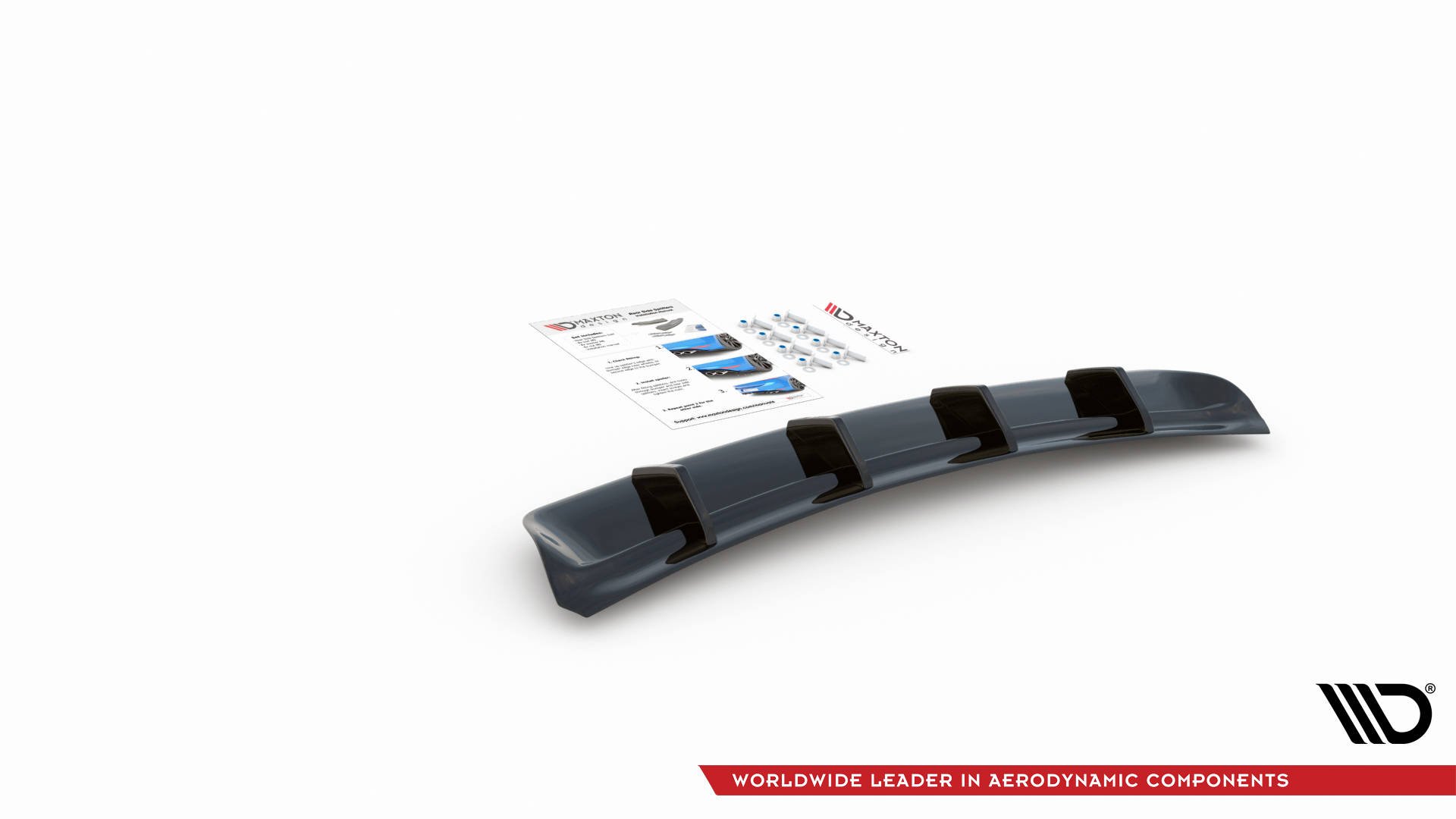 Heckansatz Diffusor passend für Maserati Ghibli Mk3 schwarz Hochglanz