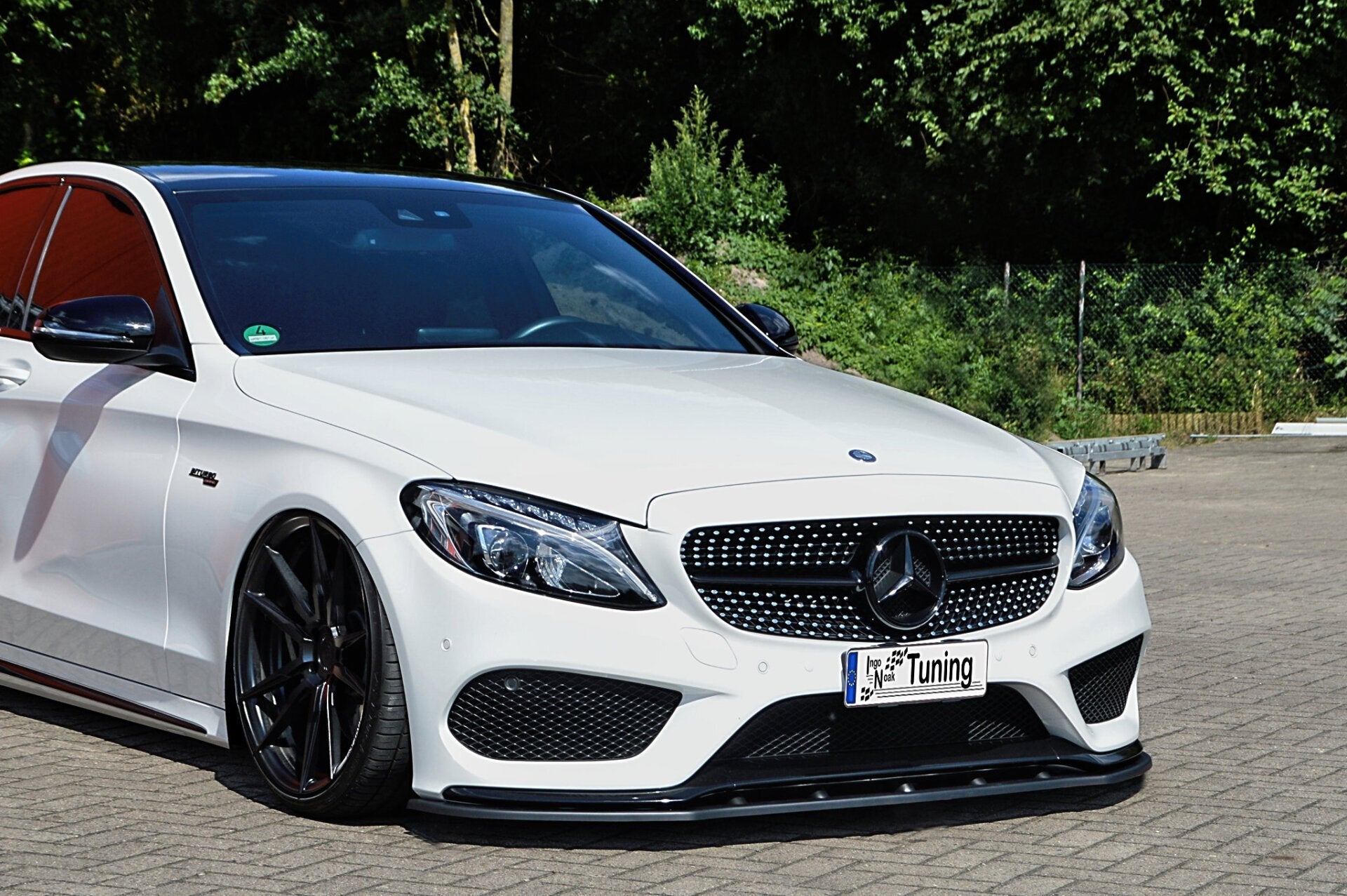 Cup Frontspoilerlippe für Mercedes C W205 43 AMG Limousine OEM Optik