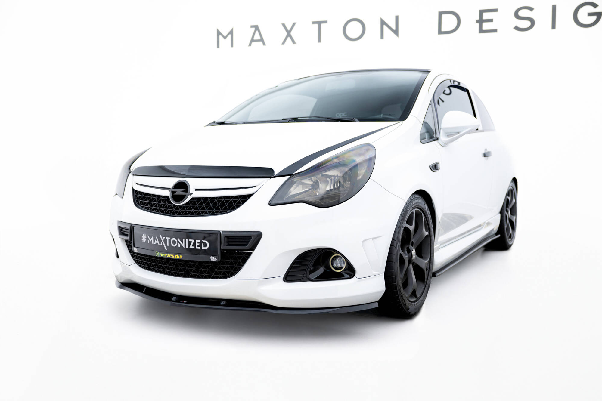 Street+ Spoilerlippe Front Ansatz passend für Opel Corsa D OPC/VXR schwarz Hochglanz
