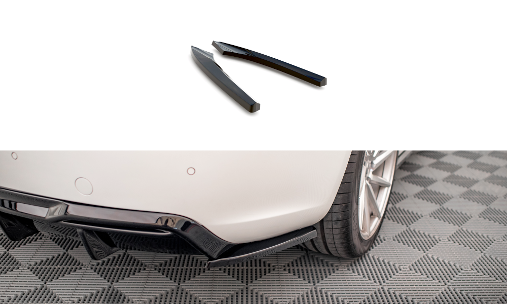 Street+ Heck Ansatz Flaps passend für Audi A5 Coupe 8T FL schwarz Hochglanz