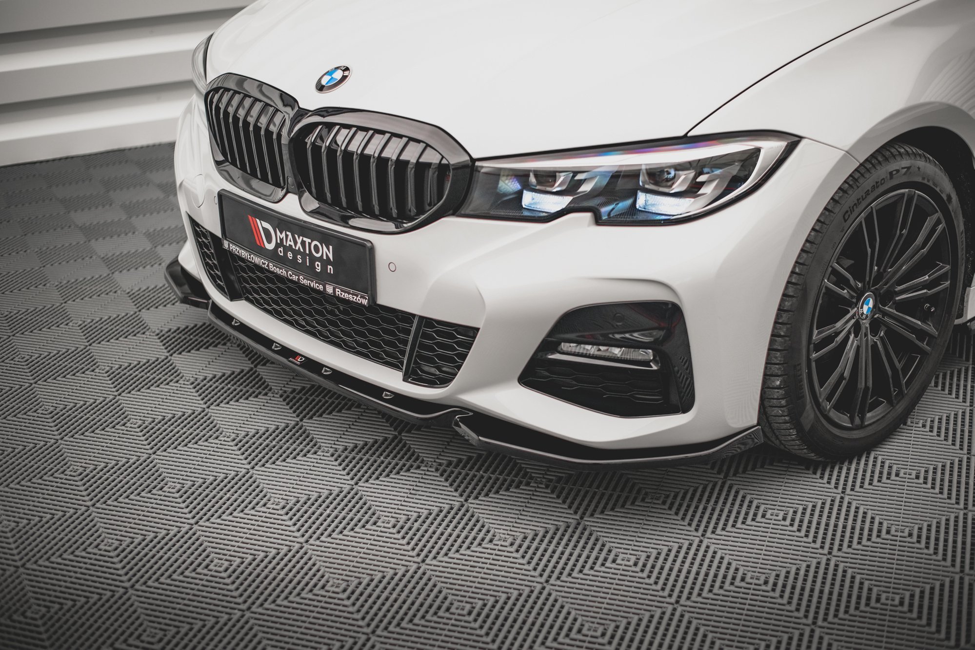 Street+ Spoilerlippe Front Ansatz V.5 passend für BMW 3er G20 / G21 M-Paket schwarz Hochglanz