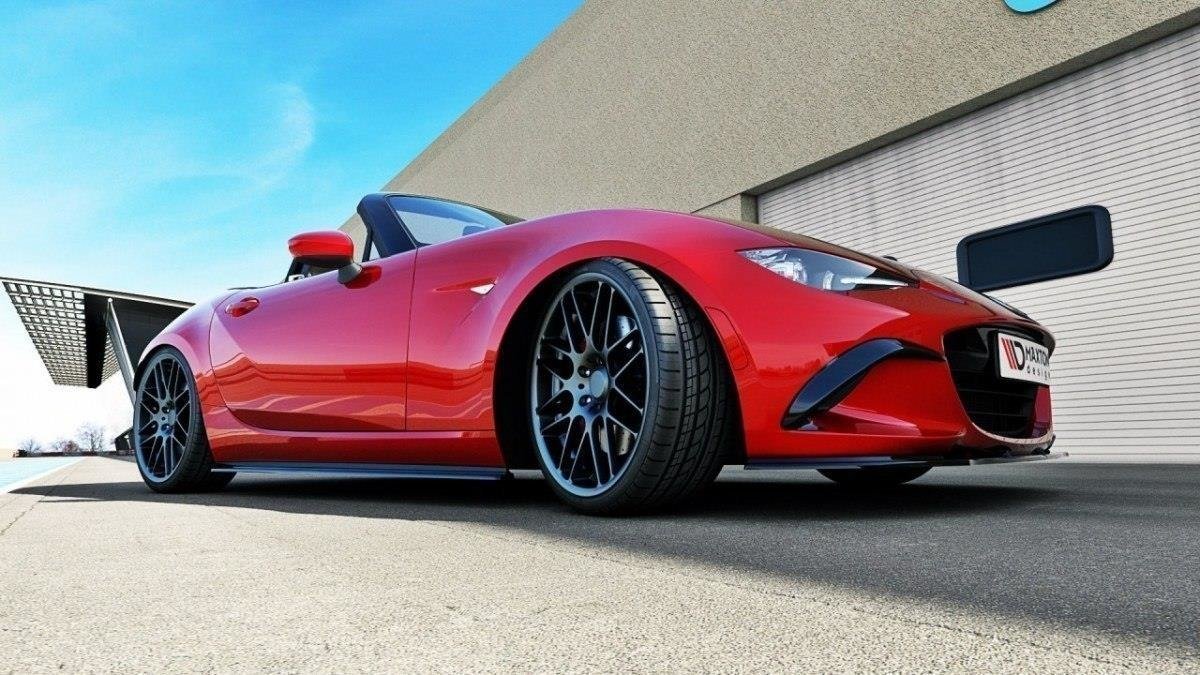 Street+ Spoilerlippe Front Ansatz V.1 passend für Mazda MX-5 ND Mk4 schwarz Hochglanz