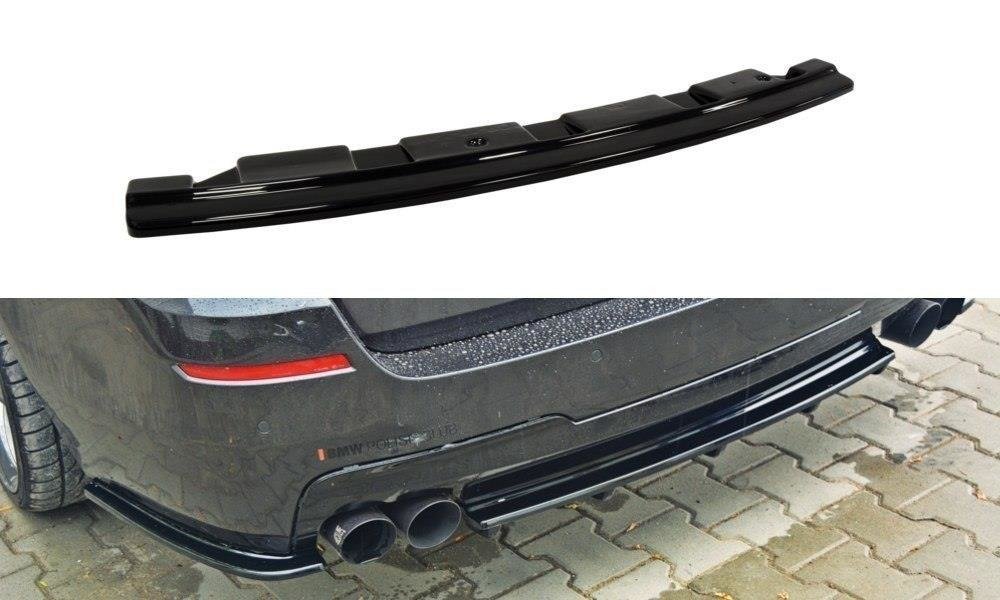 Heckansatz BMW 5er M-Paket Limousine/Touring F10/F11 mit zwei Doppel Endstücken schwarz Hochglanz