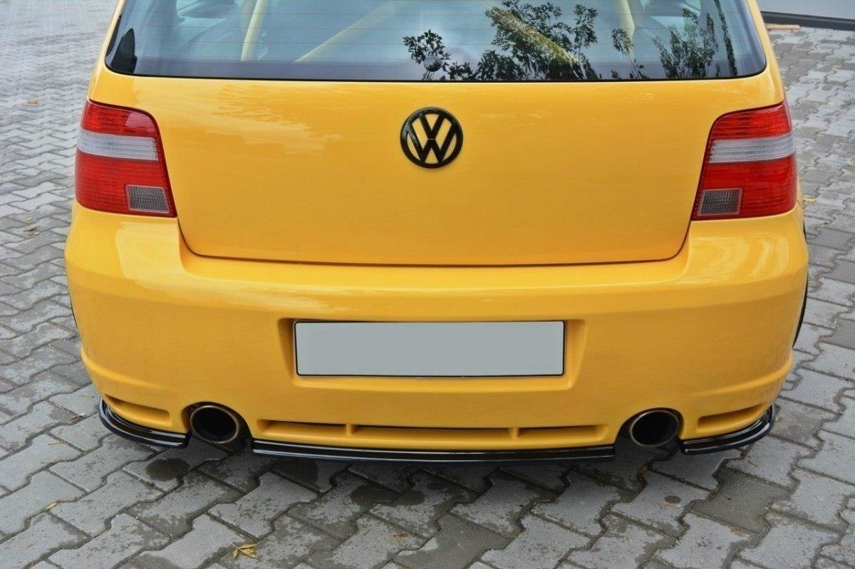 Heck Ansatz Flaps Diffusor für VW GOLF 4 R32 schwarz Hochglanz