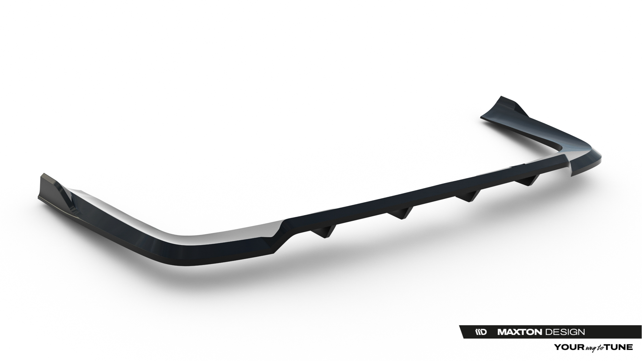 Street+ Mittlerer Diffusor RACE passend für Mercedes-Benz V AMG-Line W447 Facelift 2 schwarz Hochglanz