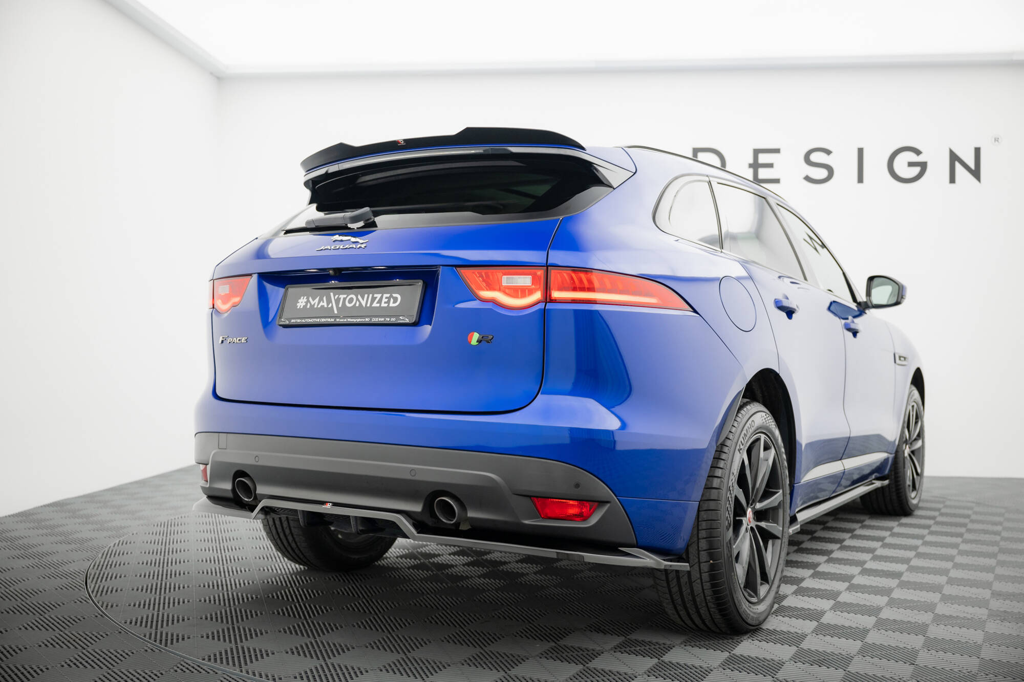 Heck Spoiler Aufsatz Abrisskante passend für Jaguar F-Pace R-Sport Mk1 FL schwarz Hochglanz