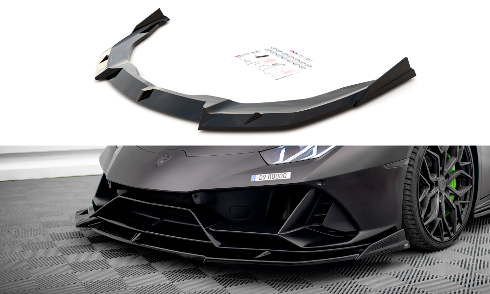 Frontlippe passend für Lamborghini Huracan EVO AWD schwarz Hochglanz