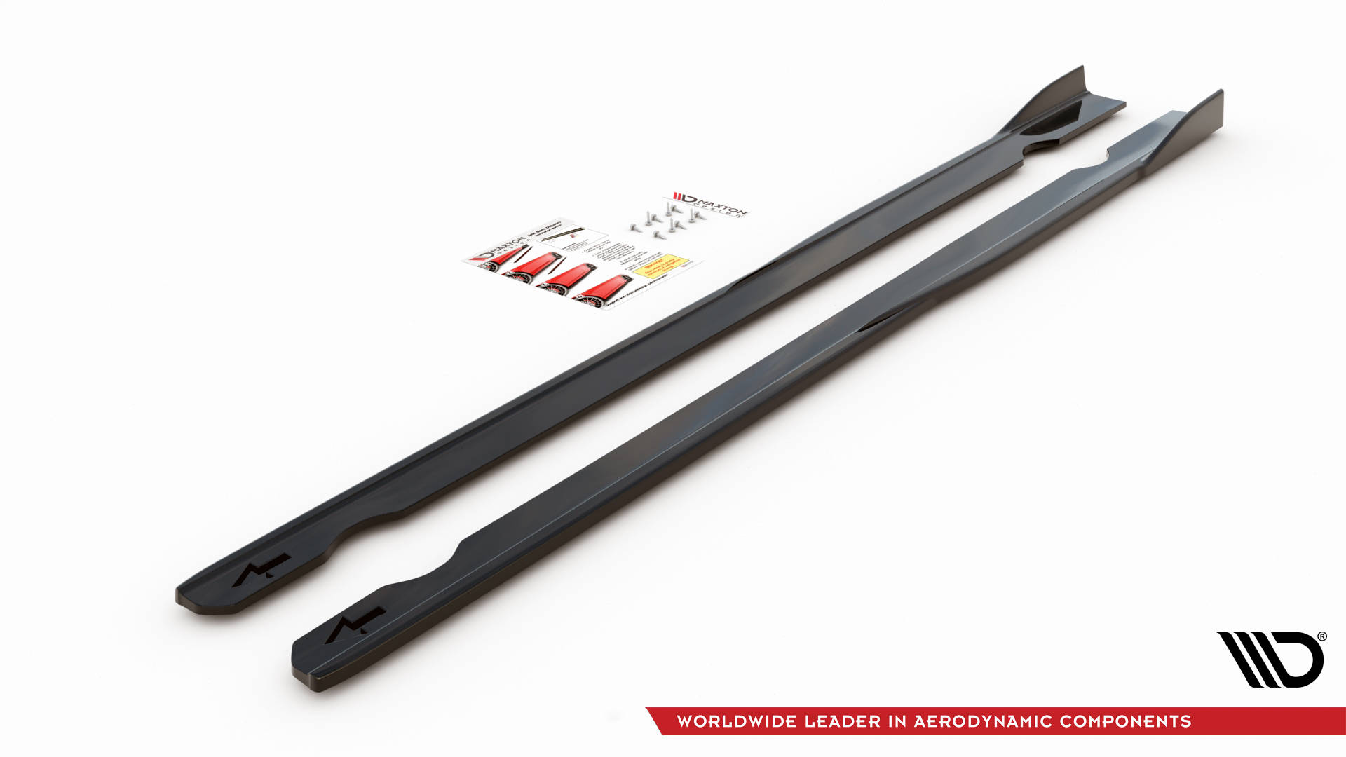 Street+ Seitenschweller Leisten V.2 passend für VW Golf R / R-Line Mk7 schwarz Hochglanz