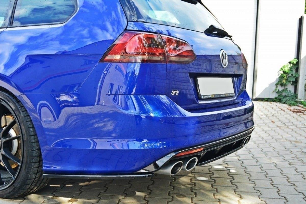 Heck Ansatz Flaps Diffusor für VW Golf 7 R Variant schwarz Hochglanz
