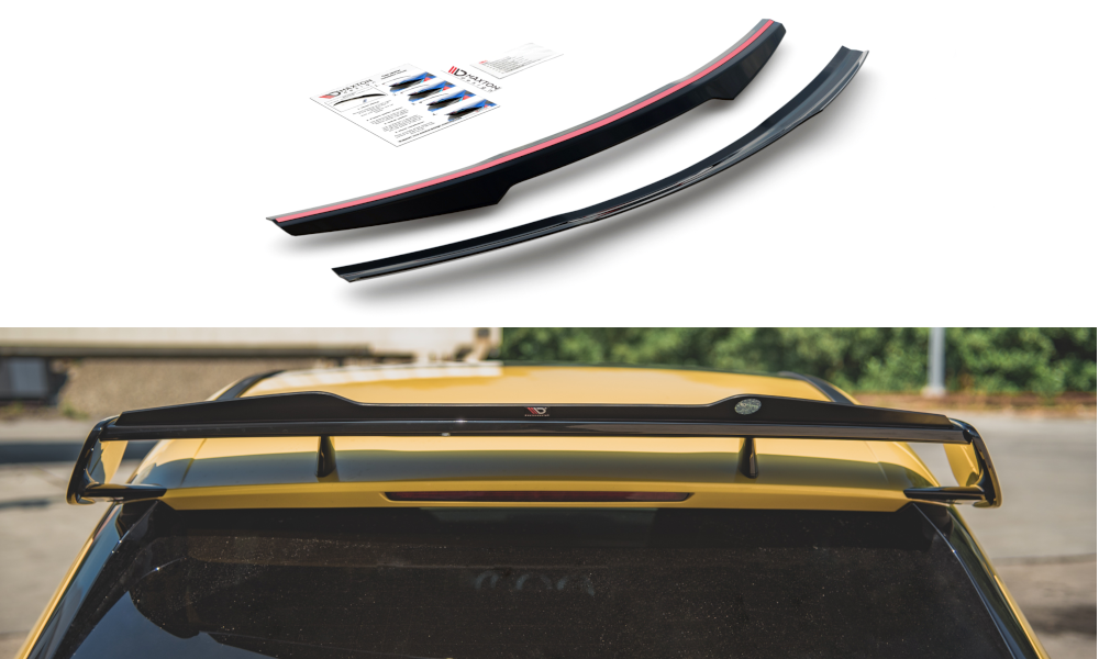 Heck Spoiler Aufsatz Abrisskante passend für Mercedes-AMG A 45 S W177 schwarz Hochglanz
