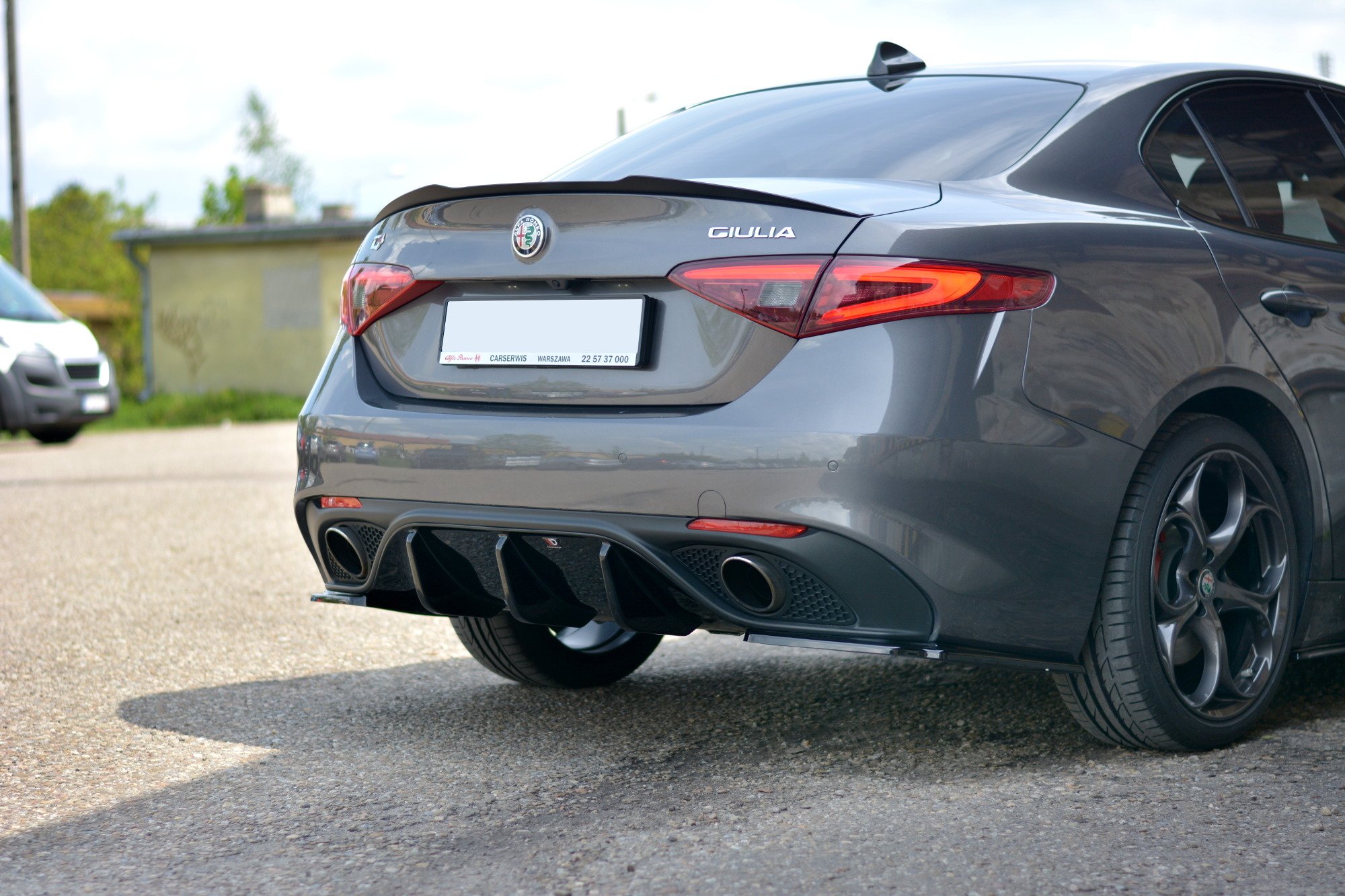 Spoiler CAP für Alfa Romeo Giulia schwarz Hochglanz
