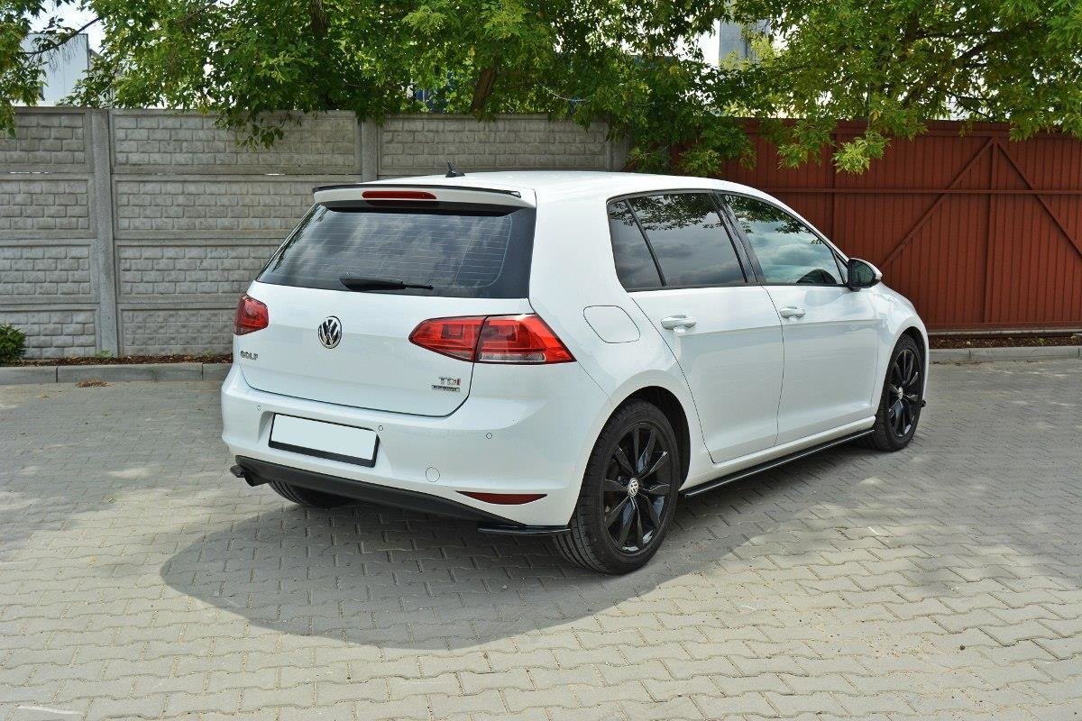 Heck Ansatz Flaps Diffusor für VW Golf Mk7 Standard schwarz Hochglanz