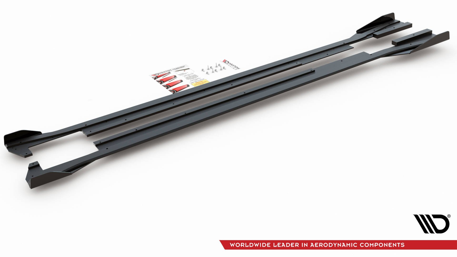 Street Pro Seitenschweller Leisten passend für VW Arteon R-Line rot+ Hochglanz Flaps