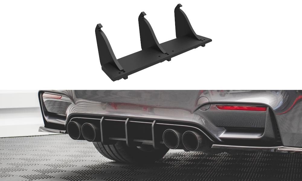 Street Pro Heckschürze Heck Ansatz Diffusor passend für BMW M4 F82 rot