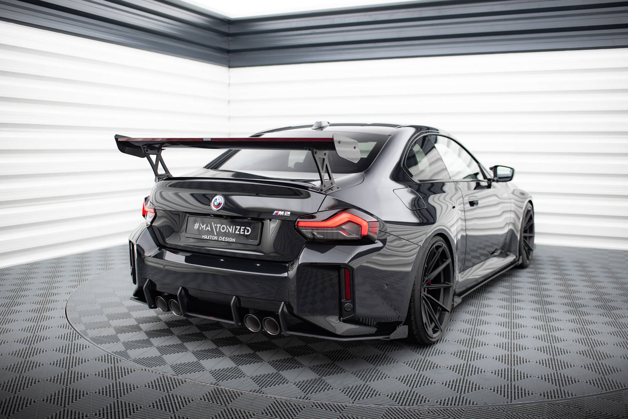 Street Pro Heckschürze Heck Ansatz Diffusor passend für BMW M2 G87 rot