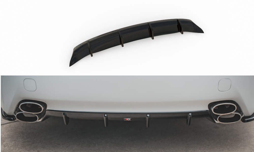 Street+ Heck Ansatz Diffusor passend für Lexus IS F Mk2 schwarz Hochglanz