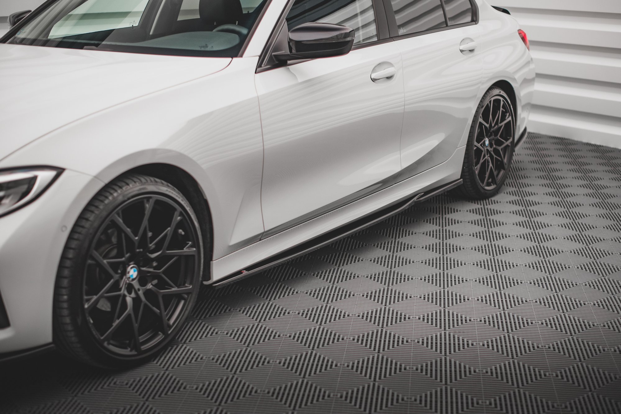 Street+ Seitenschweller Leisten passend für BMW 3er G20 / G21 schwarz Hochglanz