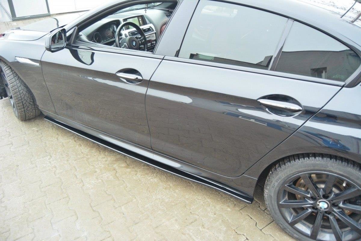 Street+ Seitenschweller Leisten passend für BMW 6er Gran Coupe M-Paket F06 schwarz Hochglanz