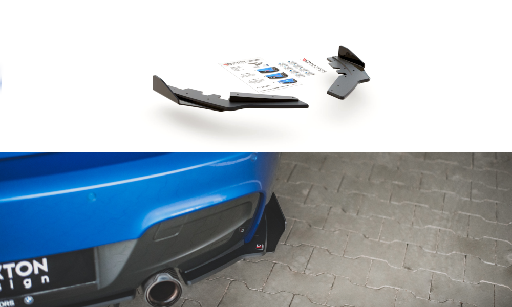 Street Pro Heck Ansatz Flaps passend für BMW M135i F20 rot+ Hochglanz Flaps