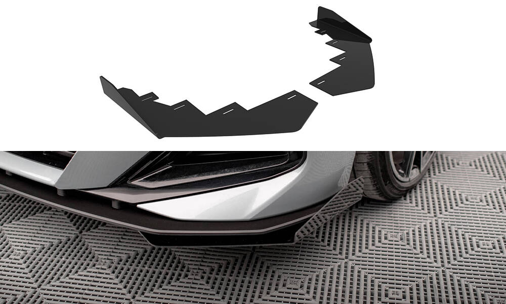 Front Stoßstange Flaps passend für BMW 2 Coupe M-Paket / M240i G42 schwarz Hochglanz