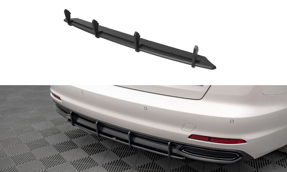 Street Pro Heckschürze Heck Ansatz Diffusor passend für Audi A6 C8 rot