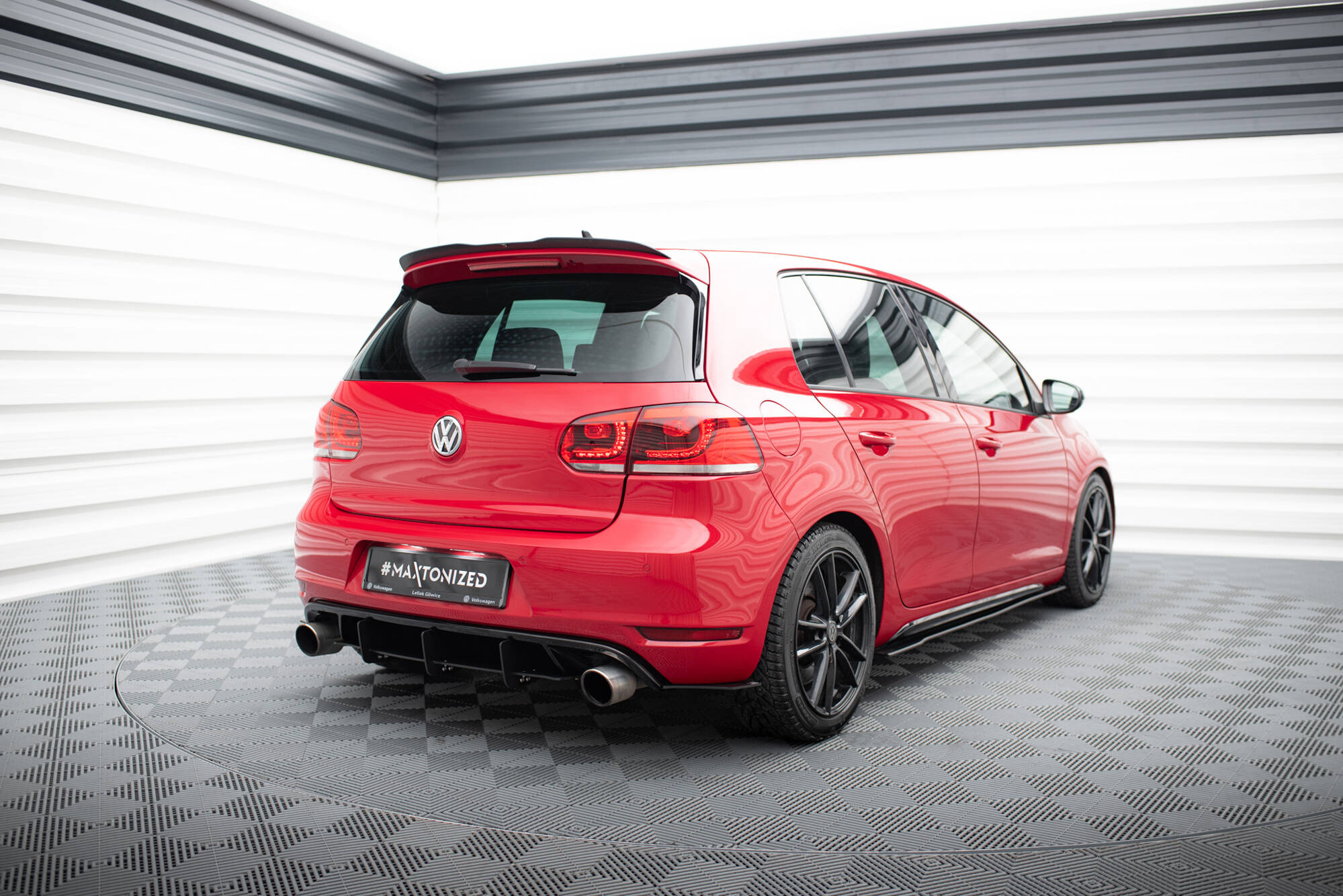 Diffusor für VW GOLF 6 GTI / 35TH Diffusor Heck Ansatz für Heckschürze für & Heck Ansatz Flaps