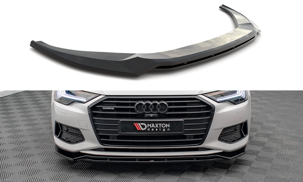 Street+ Spoilerlippe Front Ansatz V.3 passend für Audi A6 C8 schwarz Hochglanz