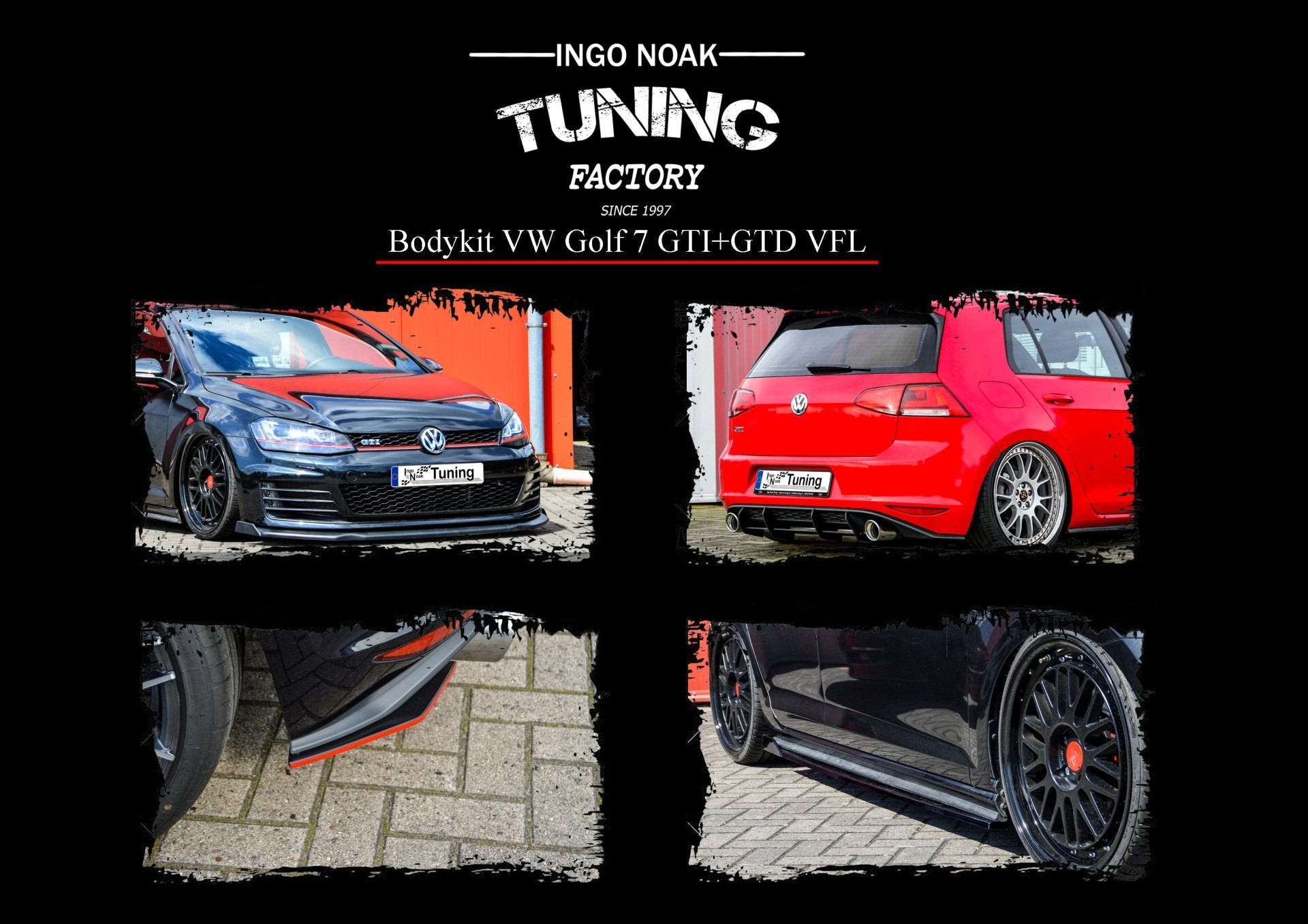 V2 Bodykit für VW Golf 7 GTI Schwarz Matt