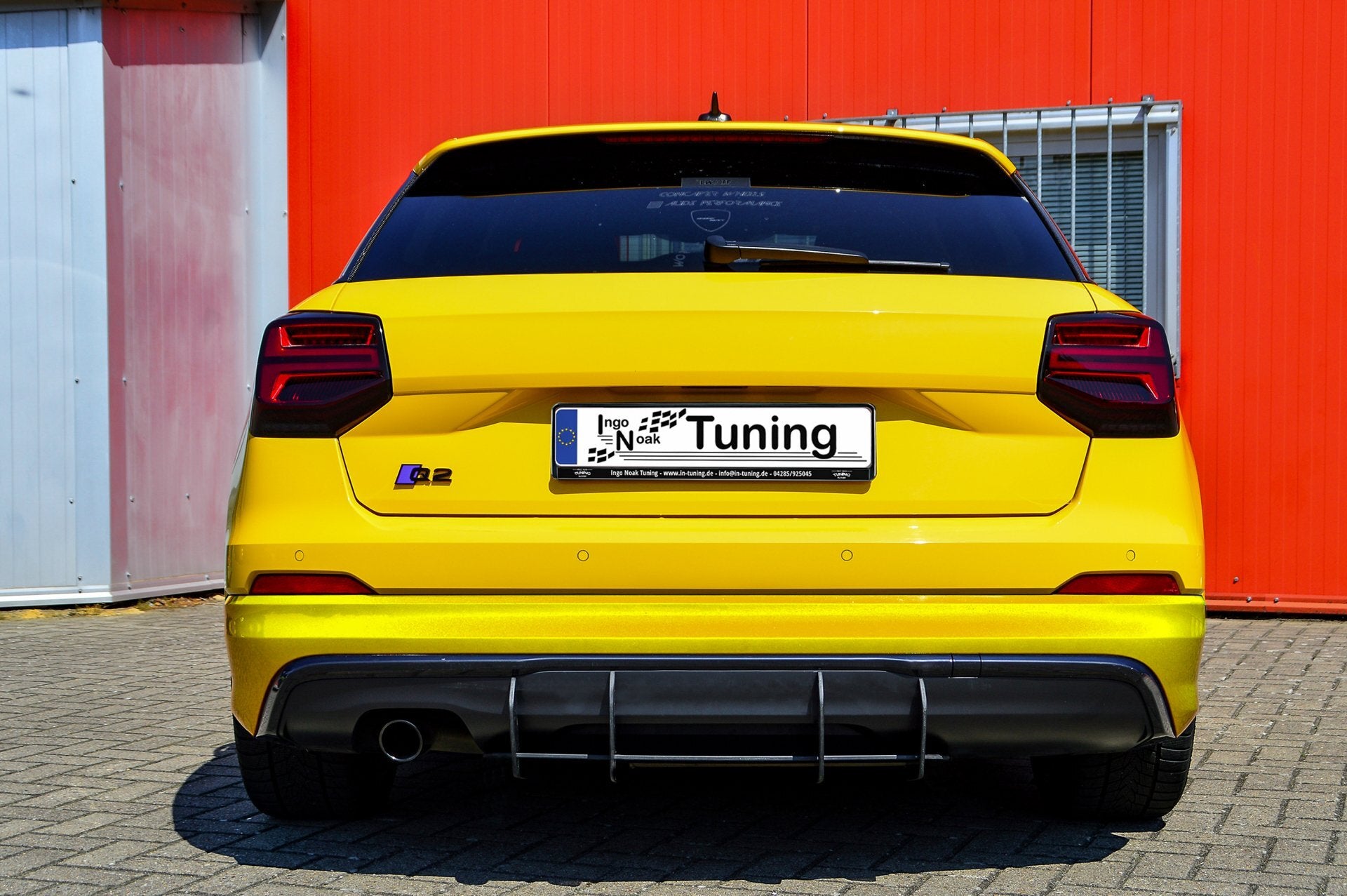 Gefräster Heckansatz mit Finnen für Audi Q2 Sport GA