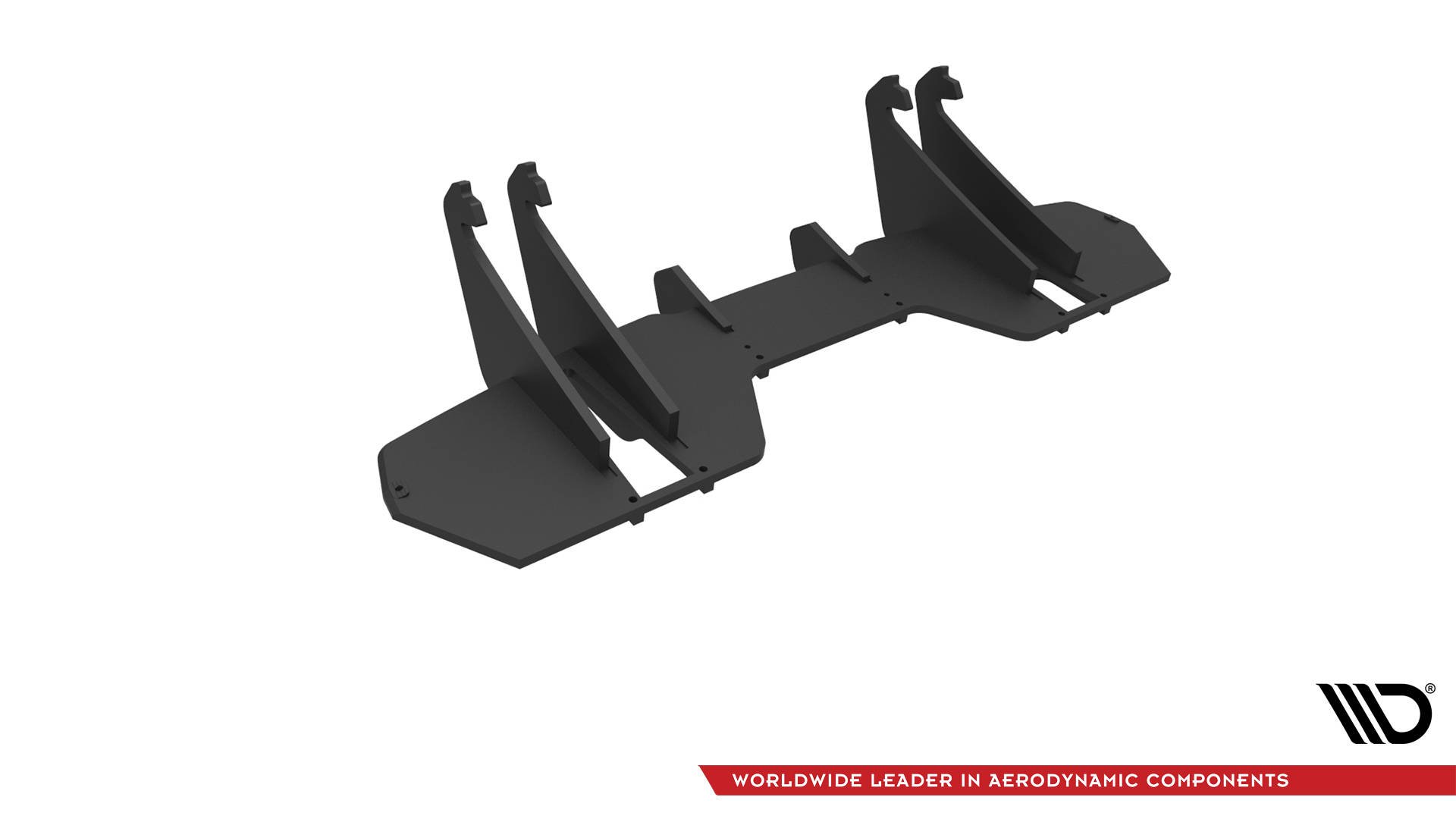 Street Pro Heckschürze Heck Ansatz Diffusor passend für Ford Mustang GT Mk6 FL schwarz-rot