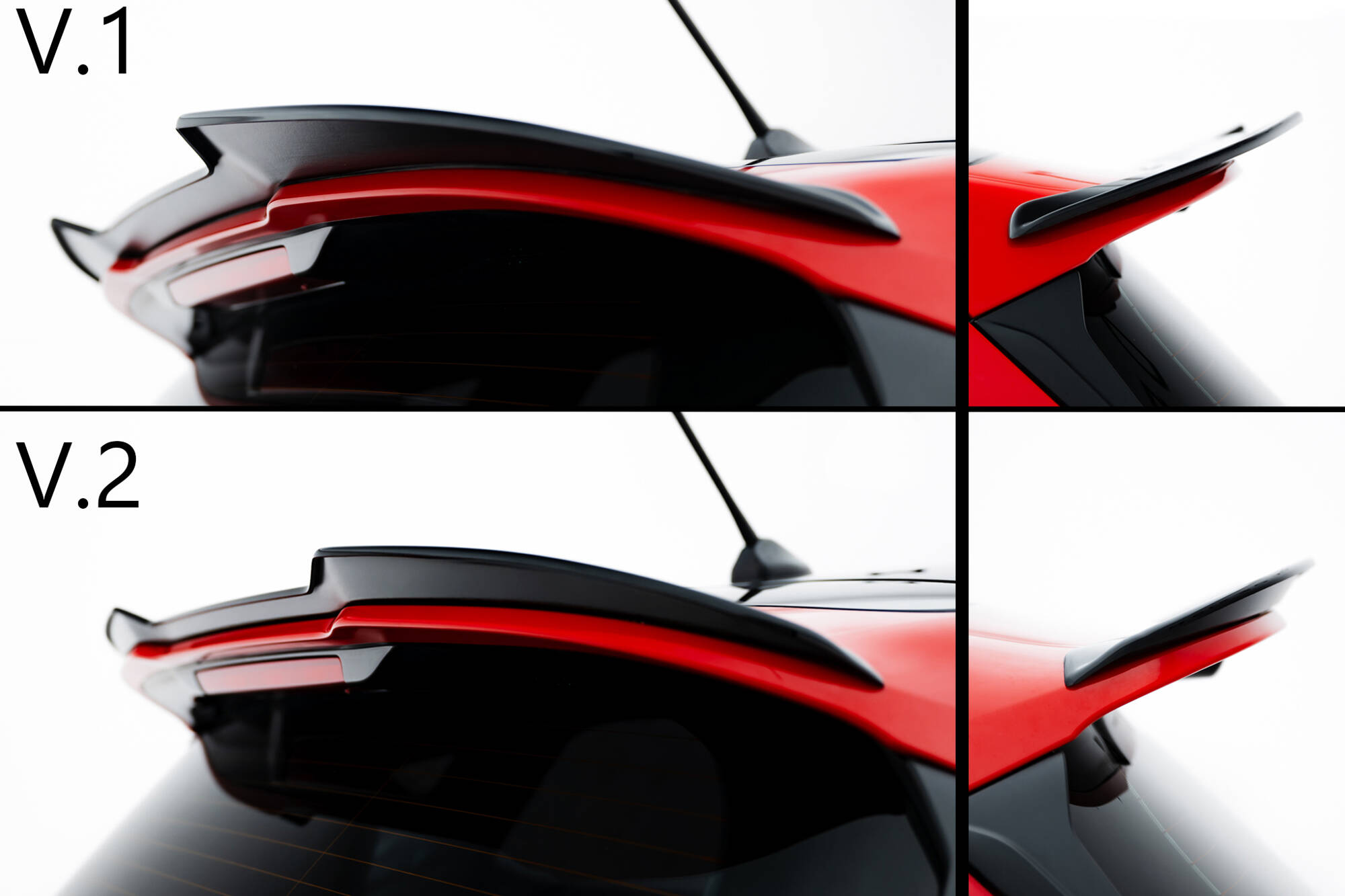 Spoiler CAP V.2 für Ford Fiesta Mk8 ST / ST-Line schwarz Hochglanz