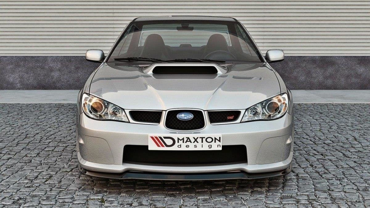 Street+ Spoilerlippe Front Ansatz passend für Subaru Impreza WRX STI HAWKEYE schwarz Hochglanz