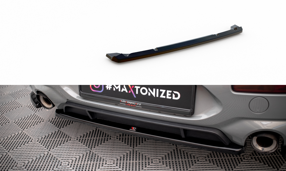 Street+ Mittlerer Diffusor Heck Ansatz passend für Mini Cooper Clubman John Cooper Works F54 FL schwarz Hochglanz