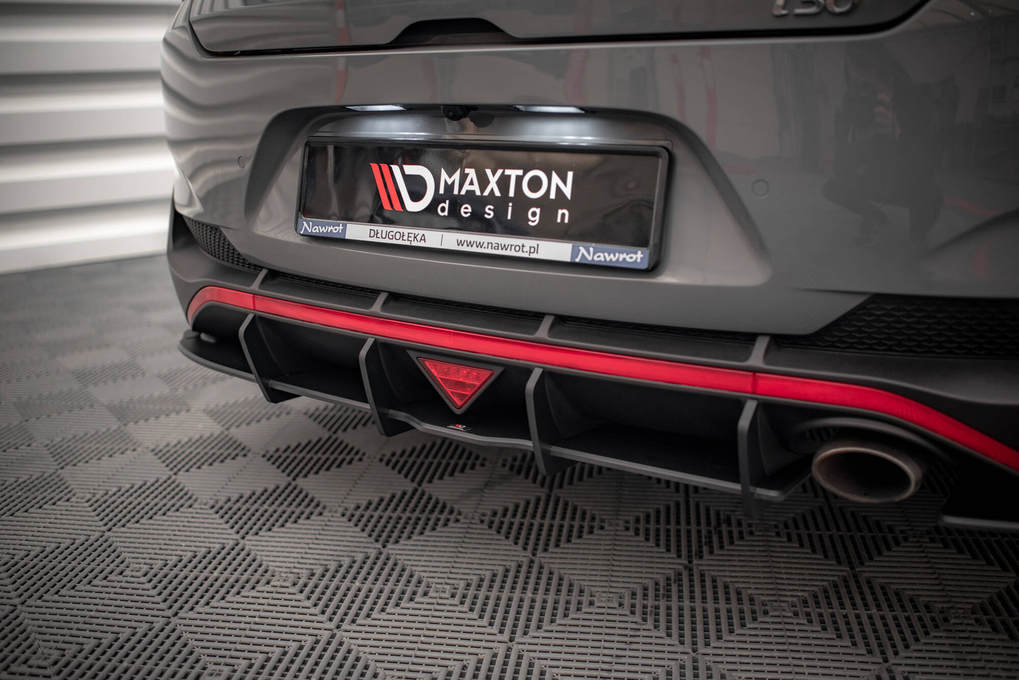 Street Pro Heck Ansatz Flaps passend für Hyundai I30 Fastback N-Line Mk3 FL schwarz Hochglanz