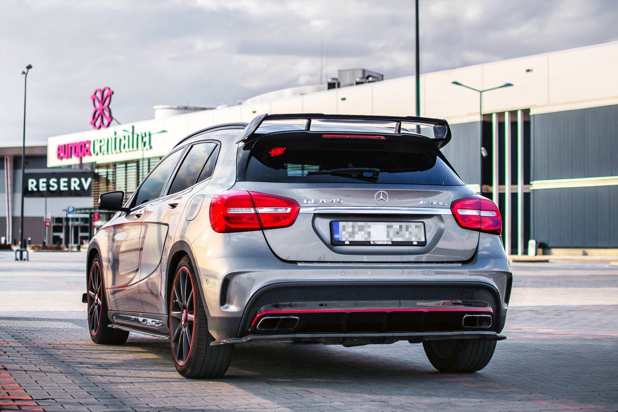 Seitenschweller Ansatz für Mercedes GLA 45 AMG SUV X156 vor Facelift schwarz matt