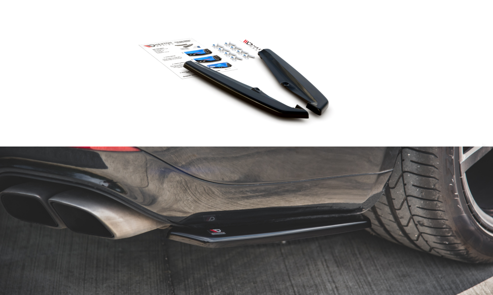 Street+ Heck Ansatz Flaps passend für Porsche Panamera Turbo 970 FL schwarz Hochglanz