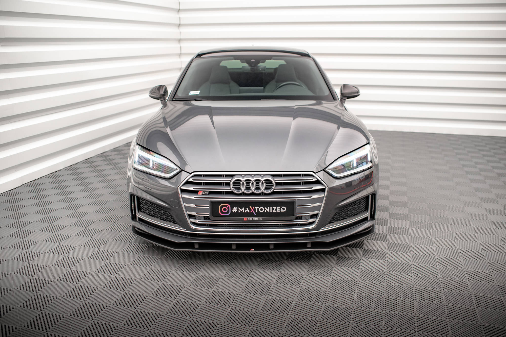 Street Pro Spoilerlippe Front Ansatz passend für Audi A5 S-Line / S5 Coupe / Sportback F5 rot